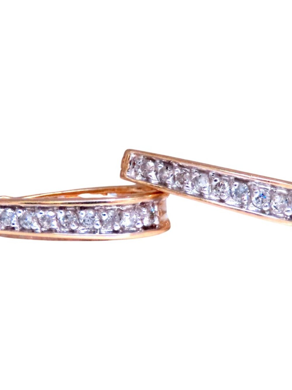 .36ct Natural Diamonds Semi Hoop Earrings 12490*